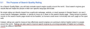 the purpose of search quality rating