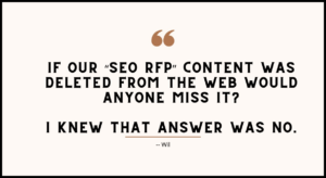 SEO RFP