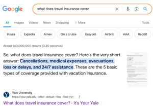 what does travel insurance cover