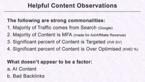 helpful content observations